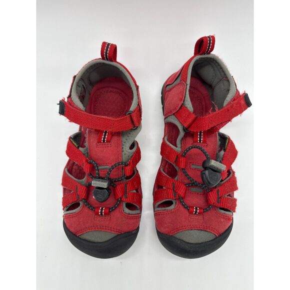 Keen Seacamp II CNX Red Gray Water Sandals Toddler 13 - Picture 2 of 6